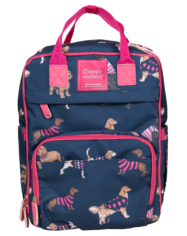 dog print backpack